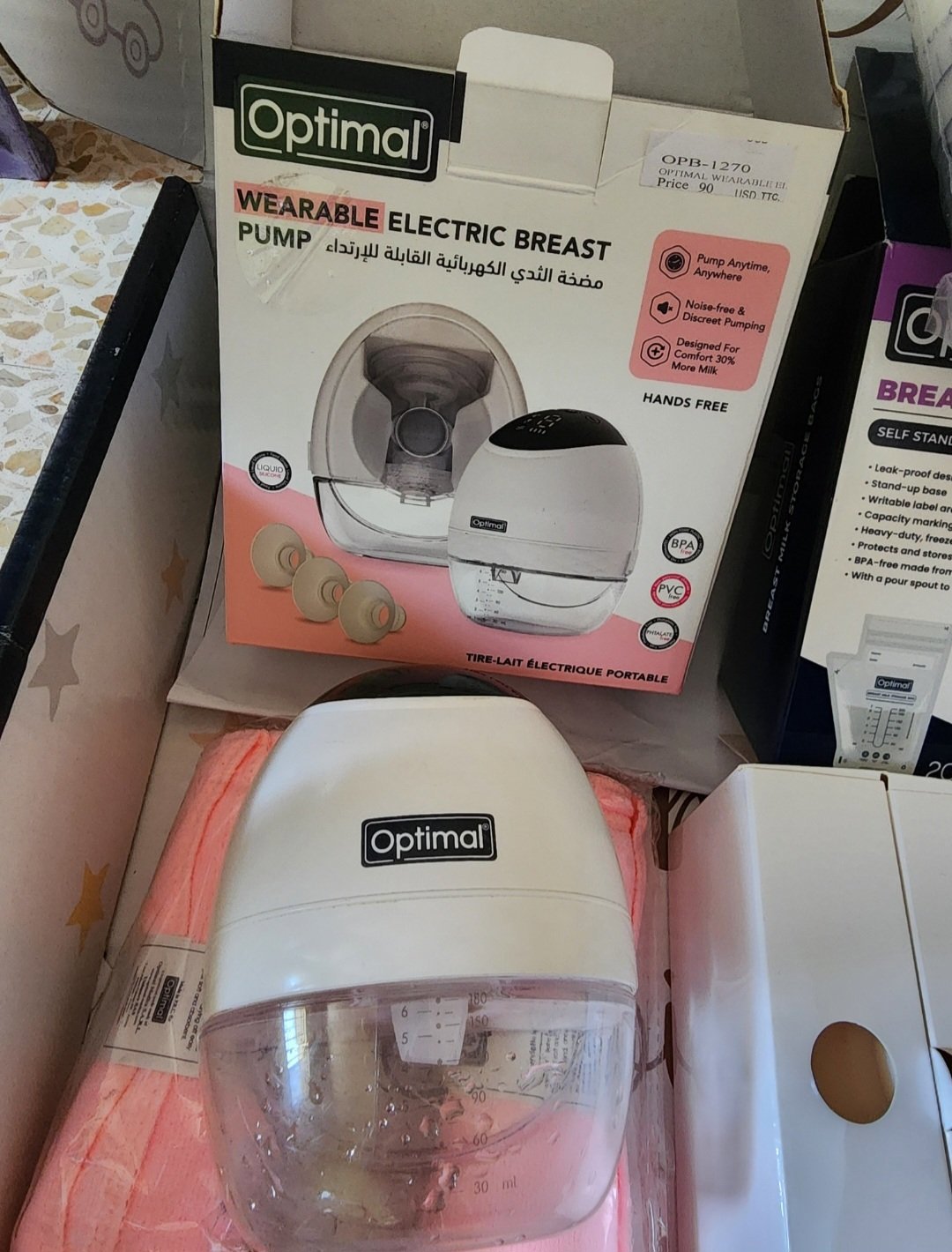 Optimal Electric Wearable Breast Pump And Freezing Bags